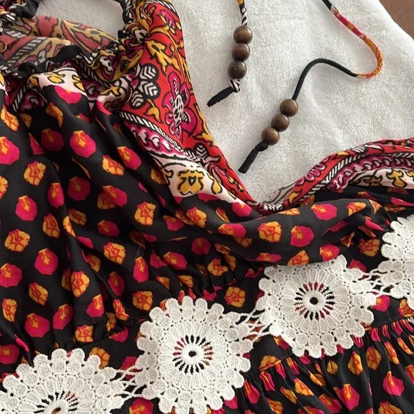 Free People rising sun harem jumpsuit NWOT Sz Sm bin f - Picture 7 of 8